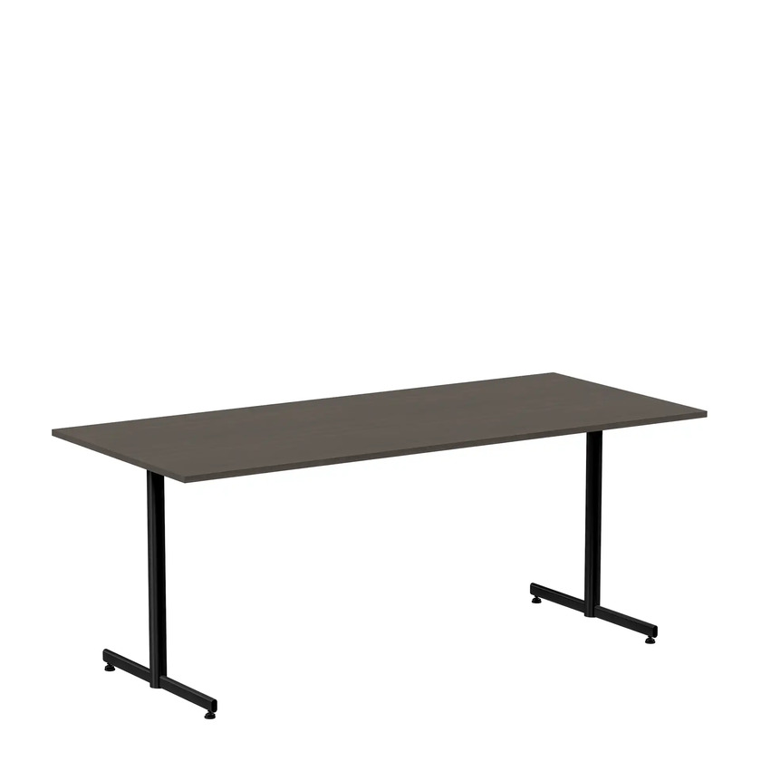 Café/lunch table 1800x800 dark ash/black