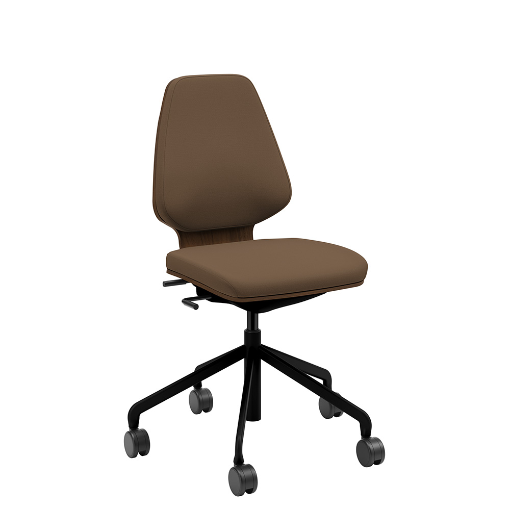 Råshult Walnut, black stand, fabric Cura Loop 61260