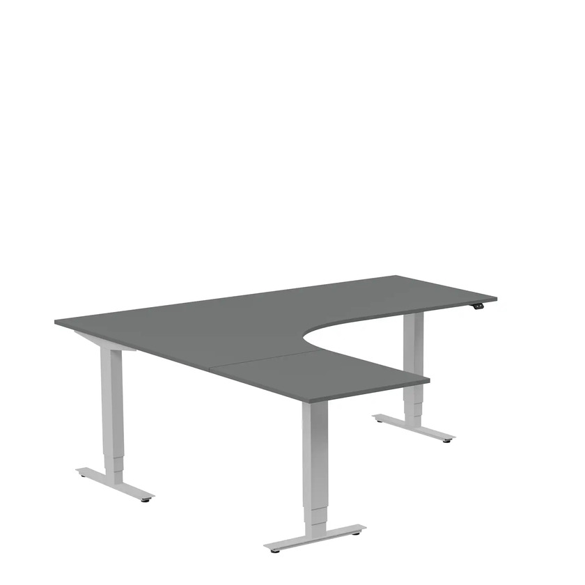 Ergofunk Max 3-stand Left 1800 x 1800 dark grey/silver