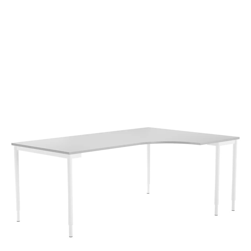 Corner table Right 800 X 2000 X 1200 X 600 light grey/white