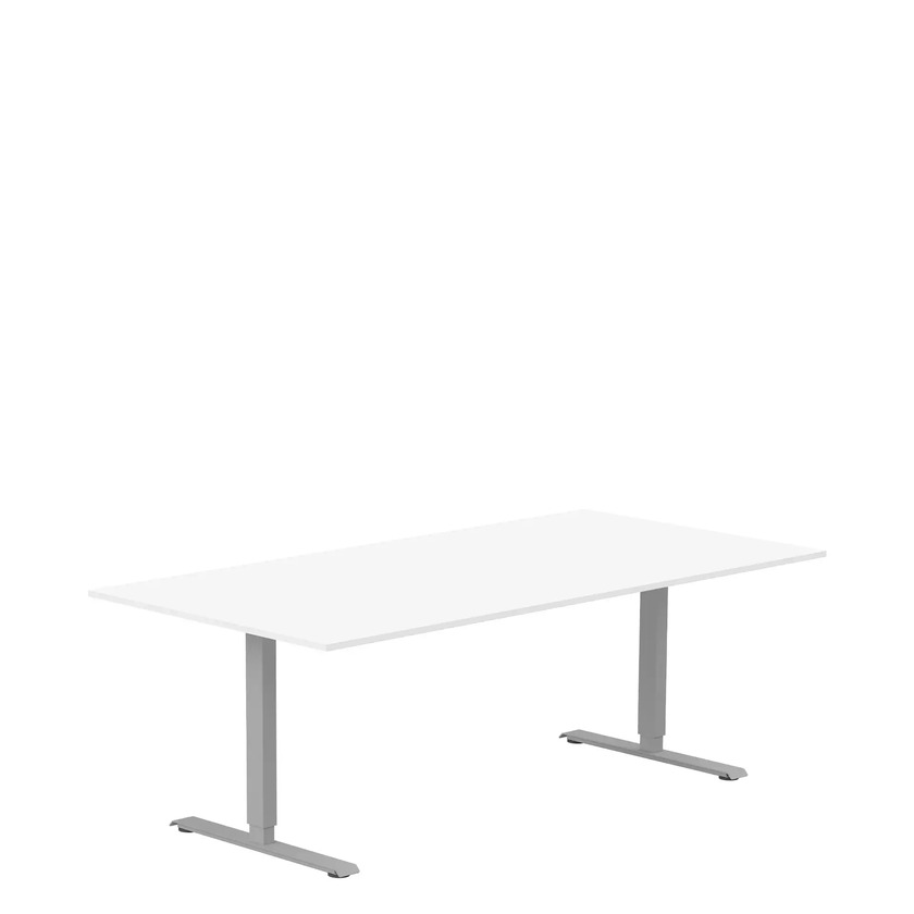 Ergofunk T with rectangular legs Silver 1600x800