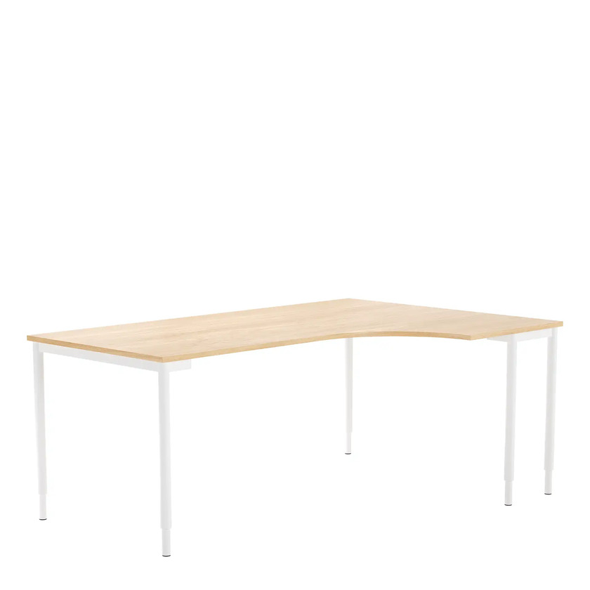 Corner table Right 800 X 2000 X 1200 X 600 oak/white