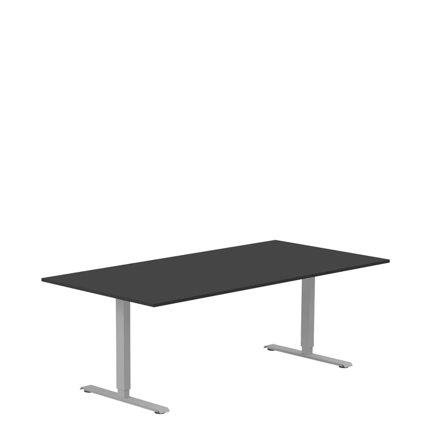 Ergofunk T with rectangular legs Silver 1600x800