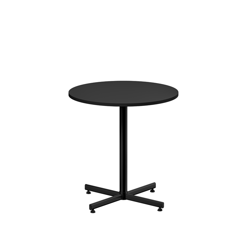 Coffee table crossed base Ø700 mm black/black