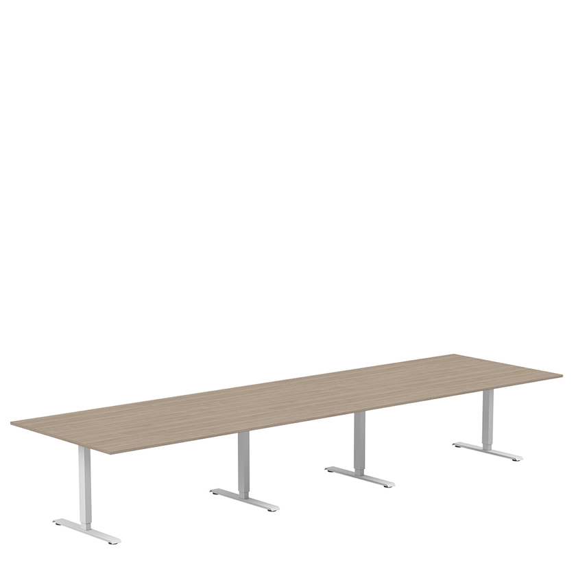 Conference table 4200 X 1200 ash/white, rectangular stands