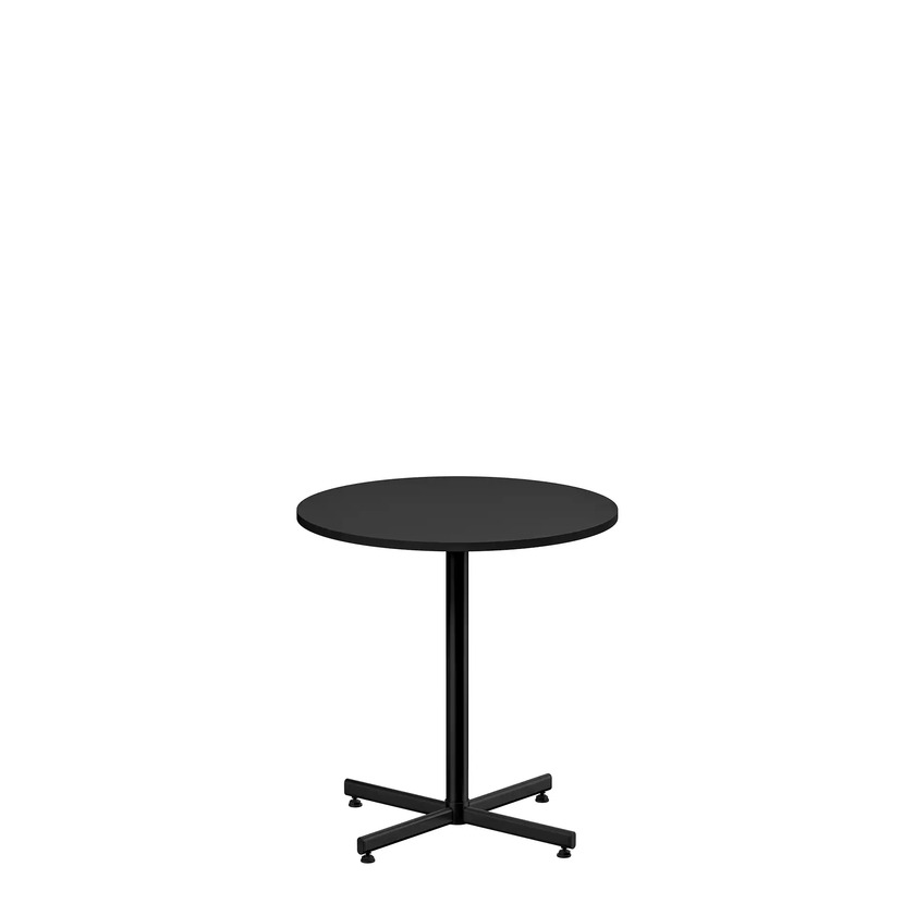 Coffee table crossed base Ø700 mm black/black