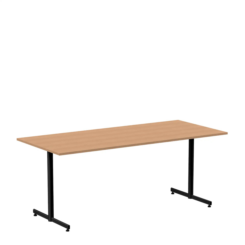 Café/lunch table 1800x800 beech/black
