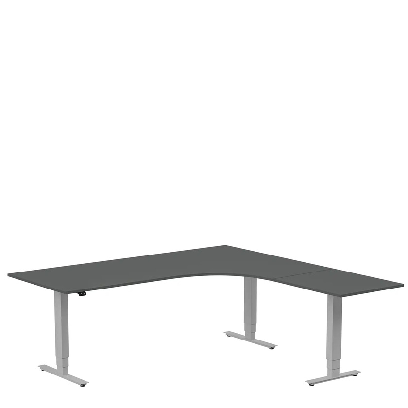 Ergofunk Max 3-stand Right 1800 x 1800 dark grey/silver