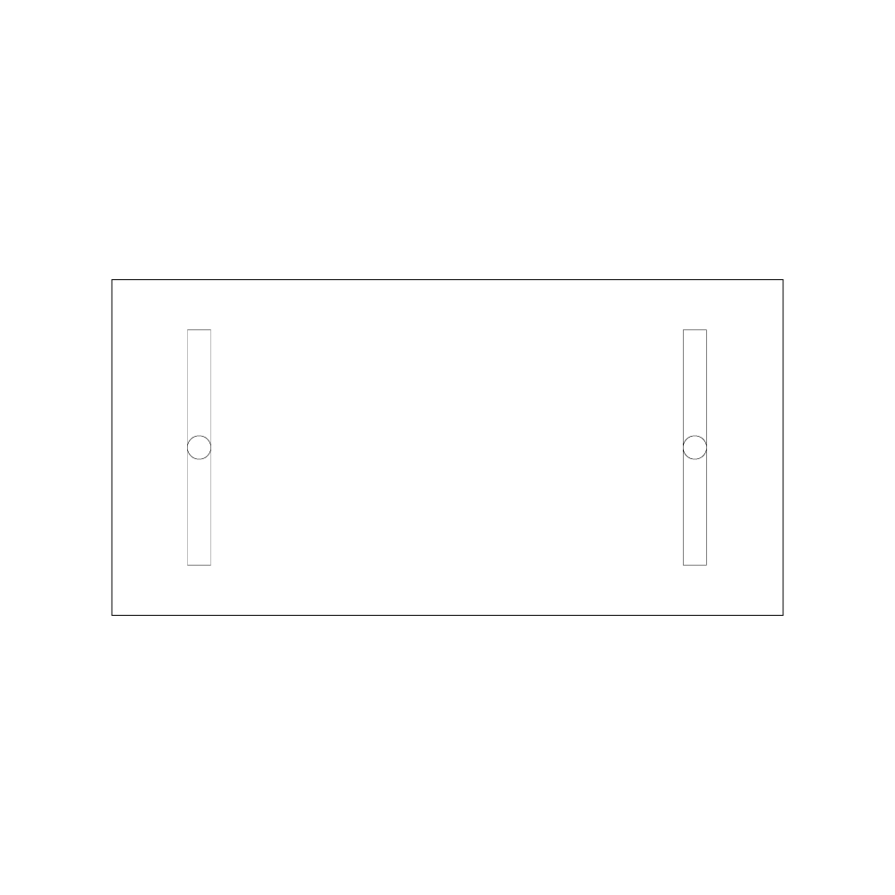 Conference table 2000 X 1000 white ash/white, round stands