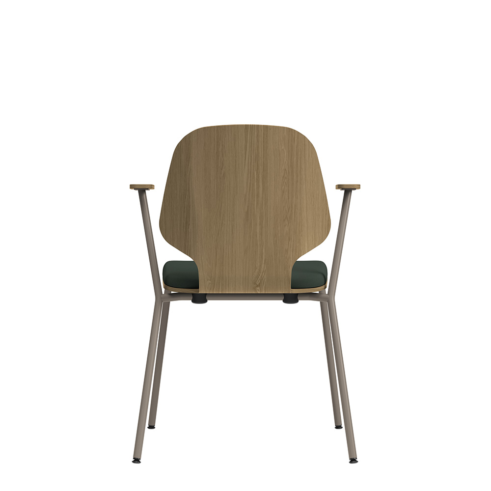 Råshult armchair oak, stand champagne, fabric Cura Loop 68182