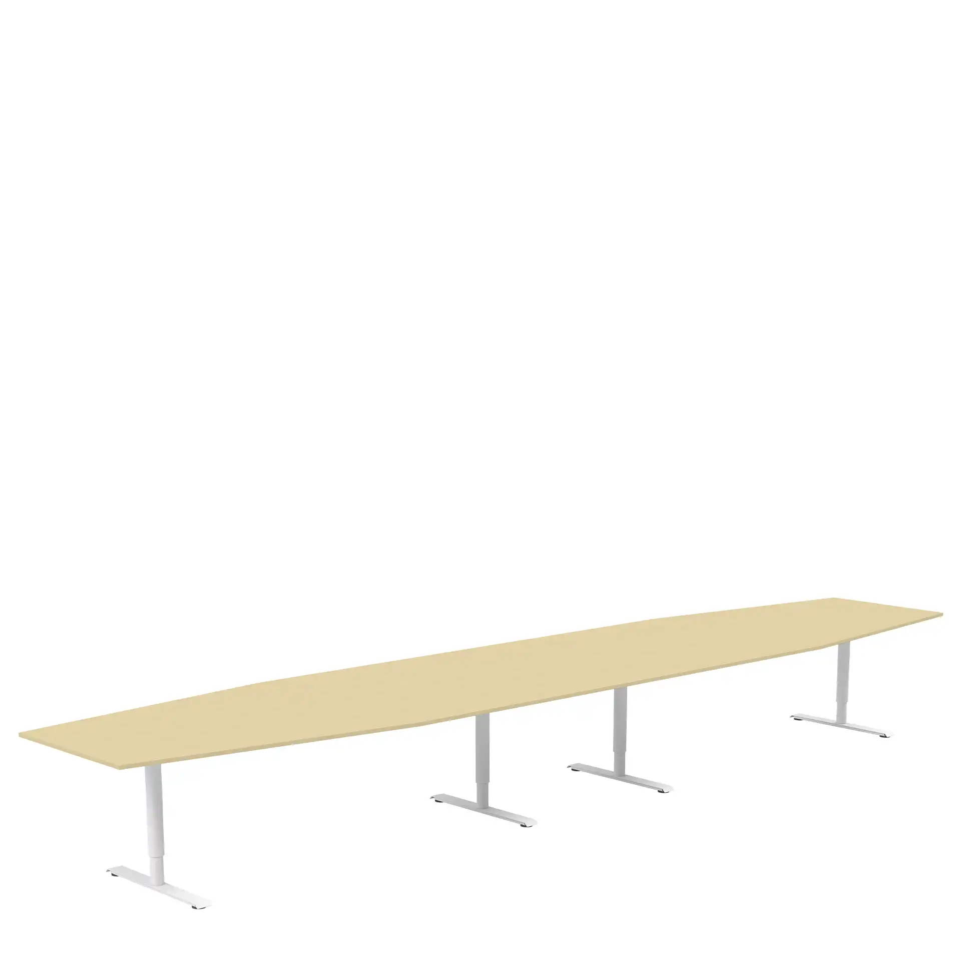 Conference table 5600 X 1200 X 800 birch/white, round stands
