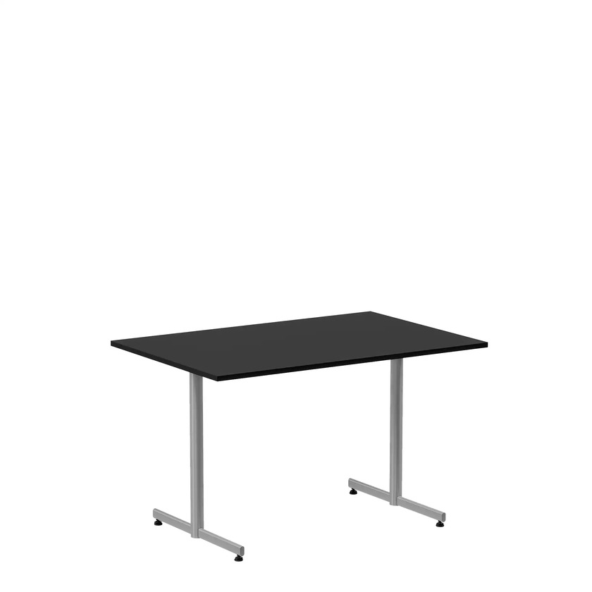 Café/lunch table 1200x800 black/silver