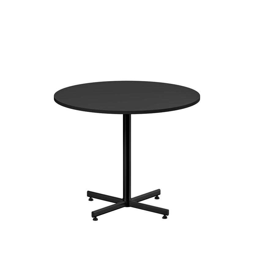 Coffee table crossed base Ø900 mm black/black