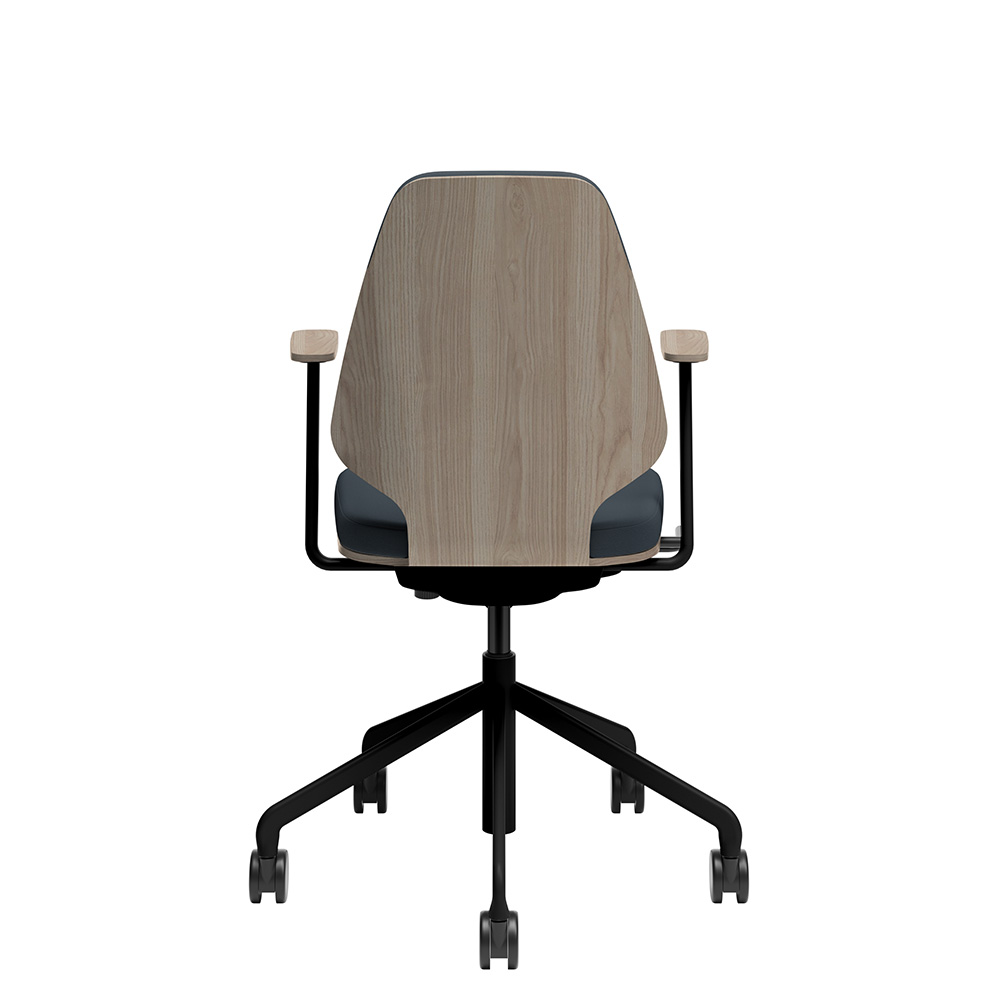 Råshult Ash, armrests, black stand, fabric Cura Loop 66166
