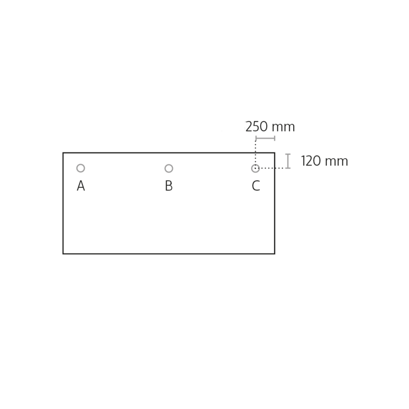 Ergofunk Max 3-stand Left 2000 x 2000 dark grey/silver