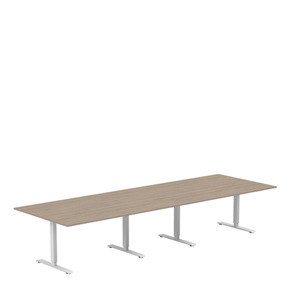 Conference table 3600 x 1200 with rectangular stands
