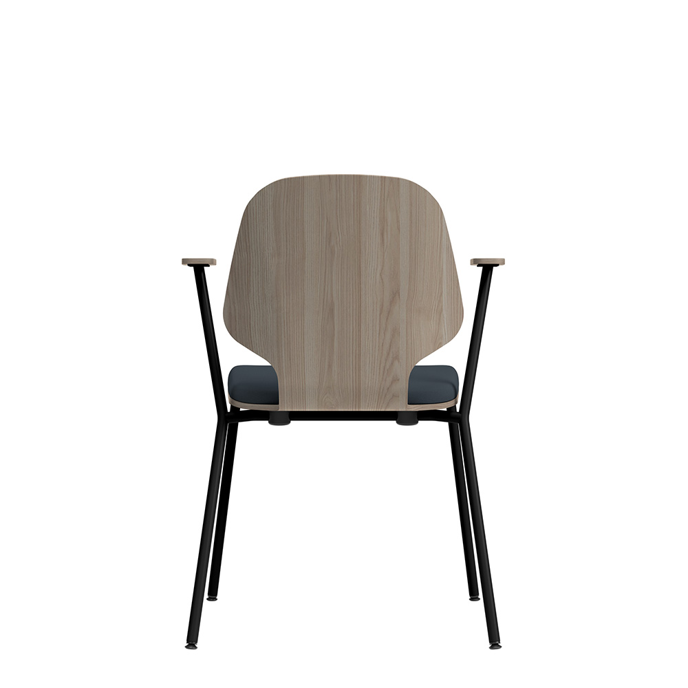 Råshult armchair Ash, black stand, fabric Cura Loop 66166