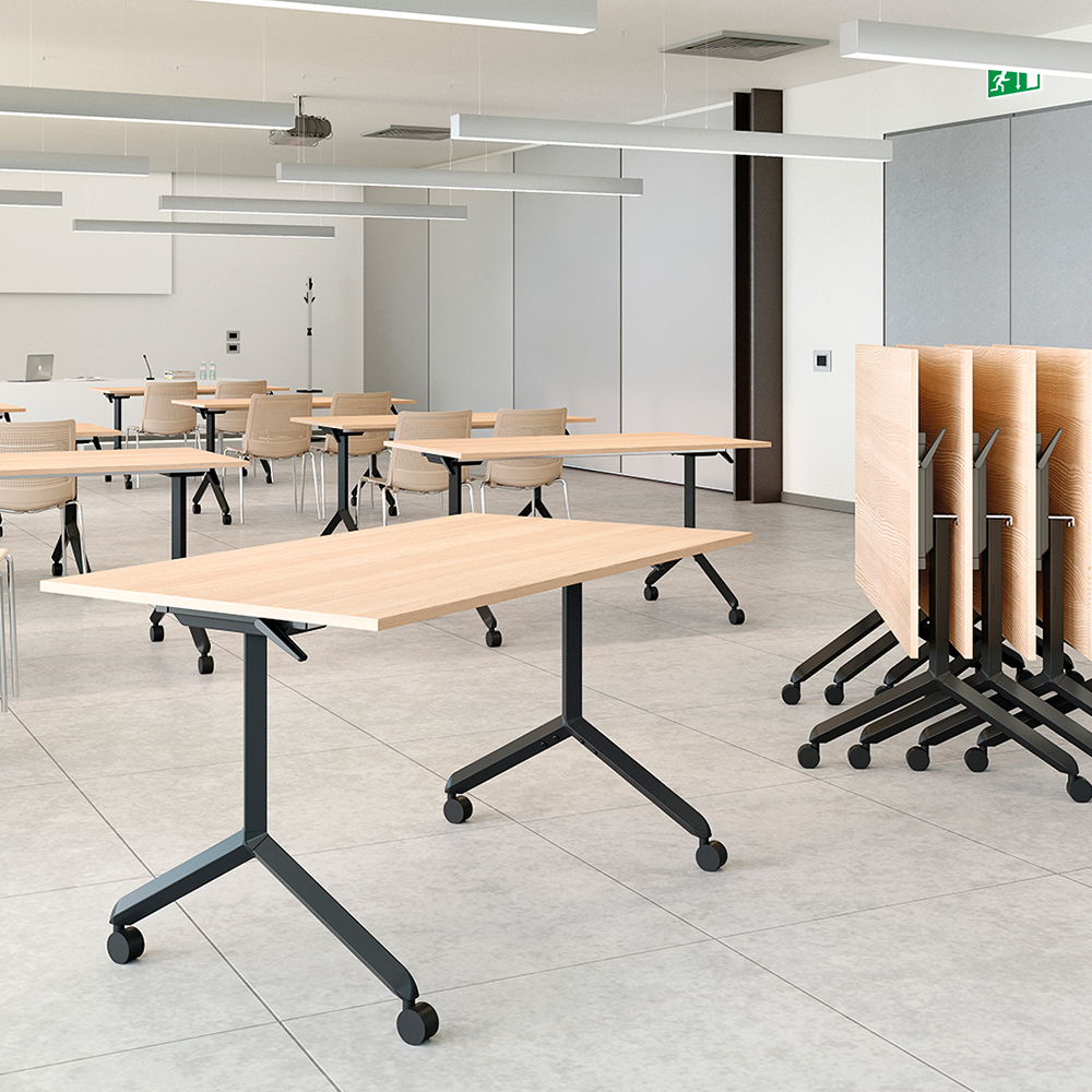 Foldable table Ergofunk Tilt 1200 x 600 black/black