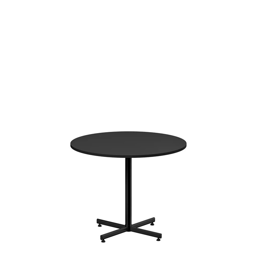 Coffee table crossed base Ø900 mm black/black