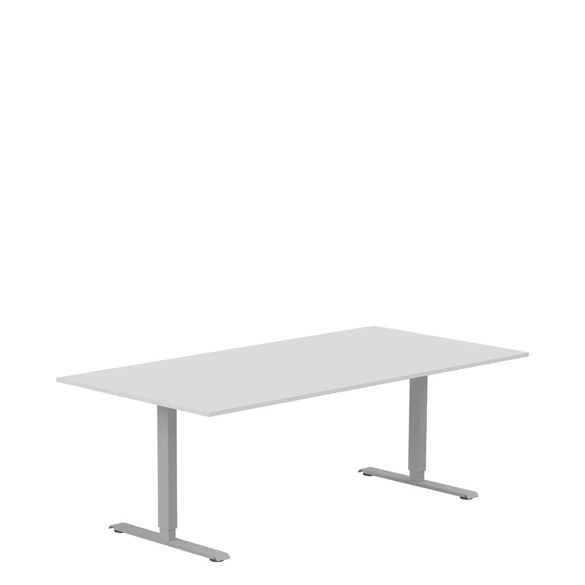 Ergofunk T with rectangular legs Silver 1600x800
